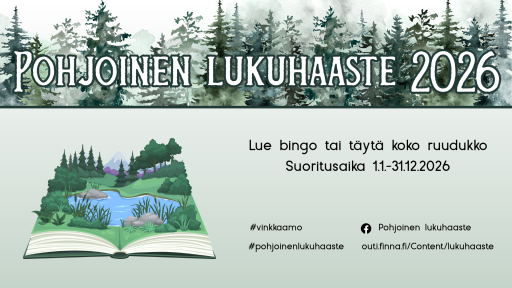 Pohjoinen lukuhaaste 2026 kuvituskuva