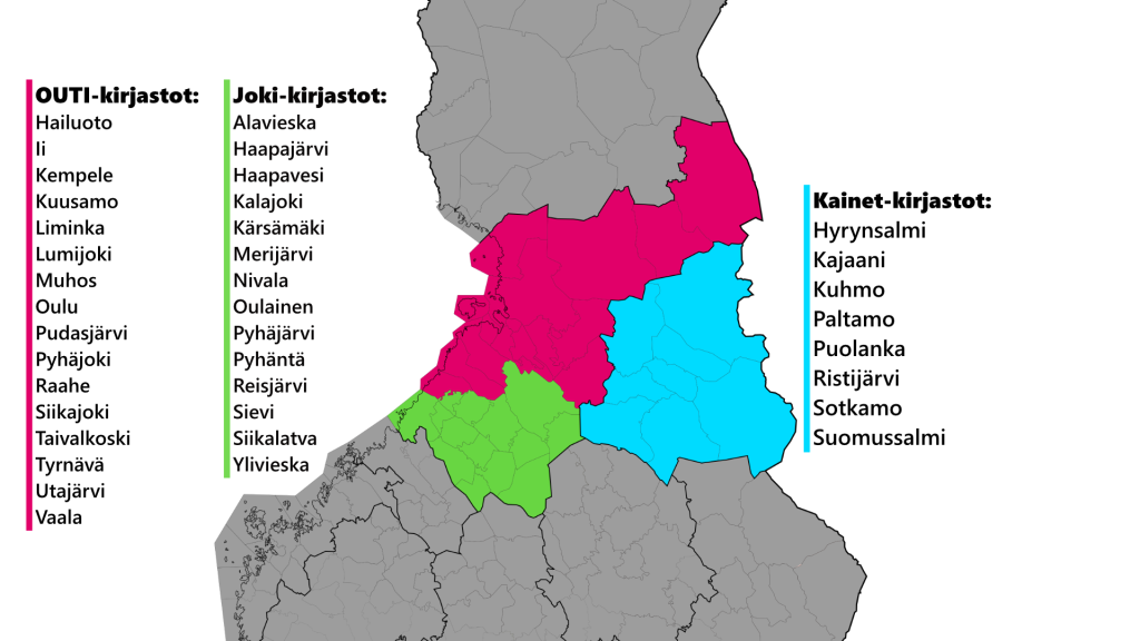 Kirjastokimpat Suomen kartalla